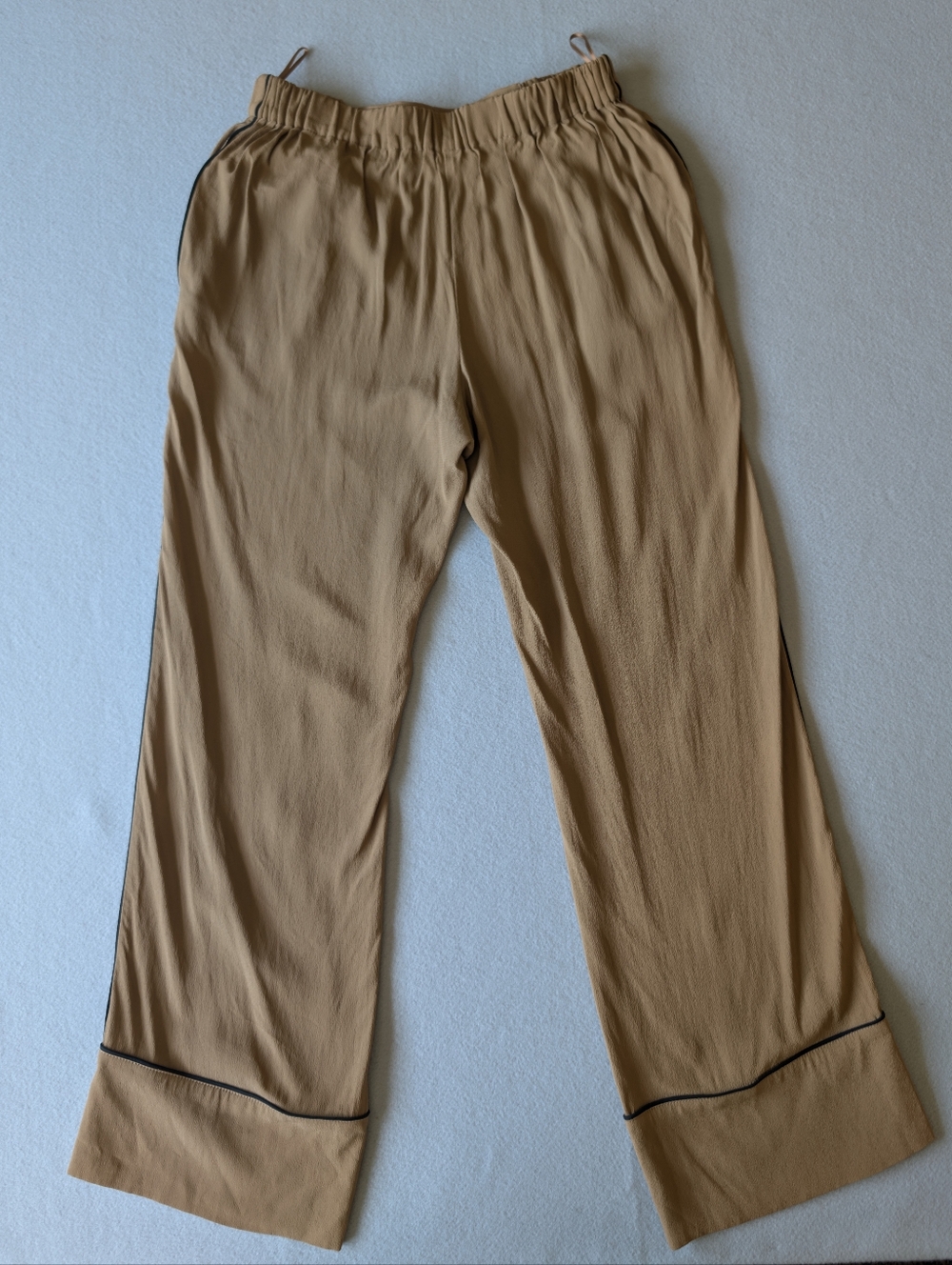 Iceberg Gilmar Silk Blend Made In Italy Wide Leg Crop Trousers Neutral Contrast - Picture 2 of 12